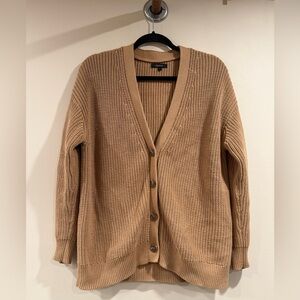 🔥Quince women’s Cozy Tan Knit Cardigan Sweater Size S EUC🔥